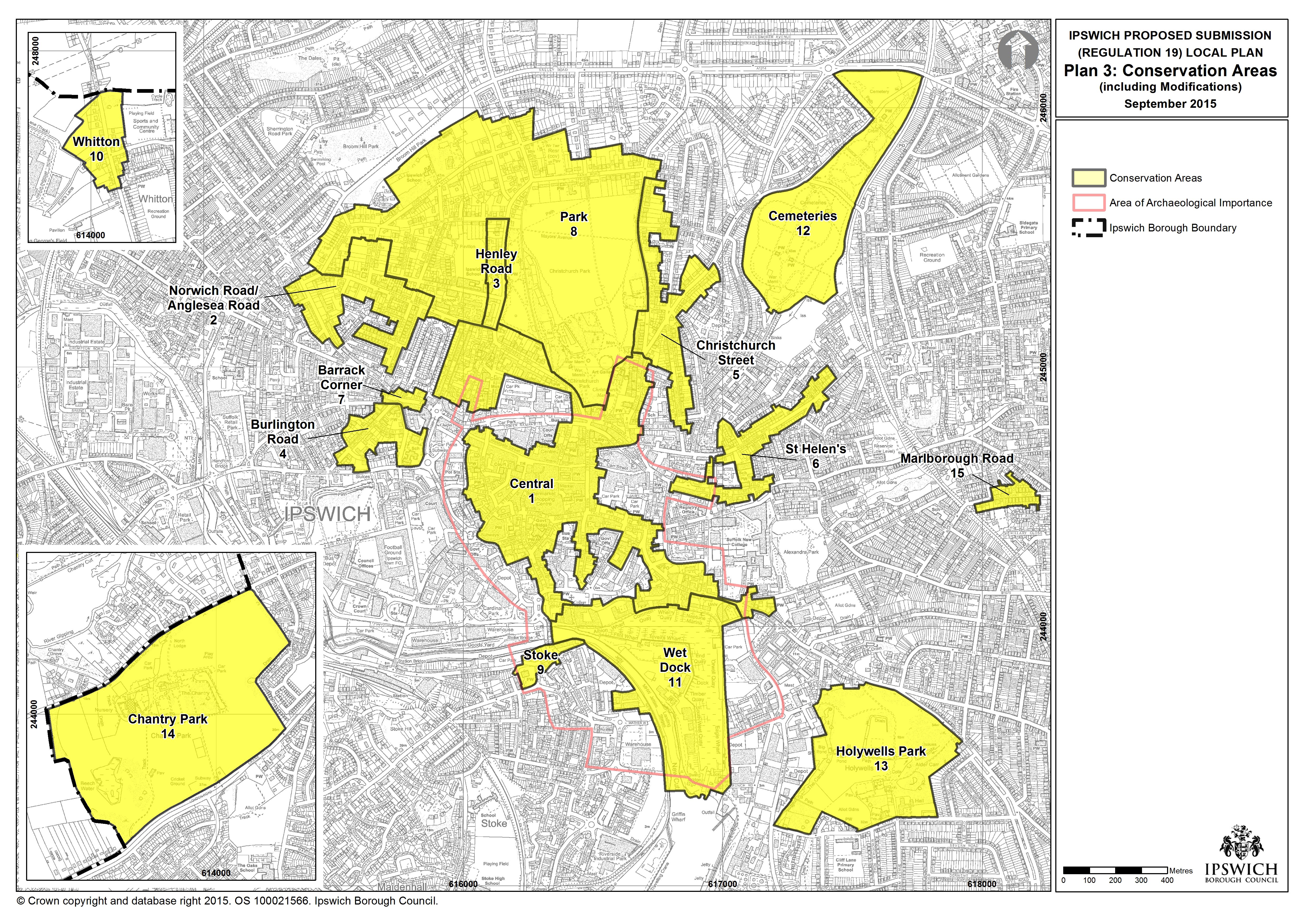 Ipswich Borough Council Revised Maps and Plans (for reference only